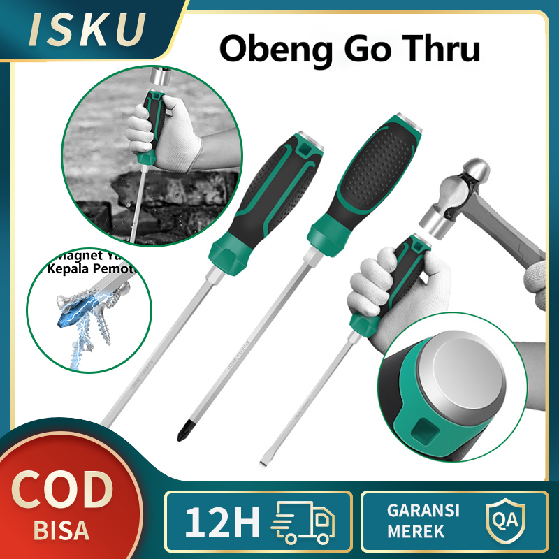 Jual Isku Obeng Ketok Magnet Ph X Mm Obeng Tip Magnetic Multifungsi Screwdriver Shopee