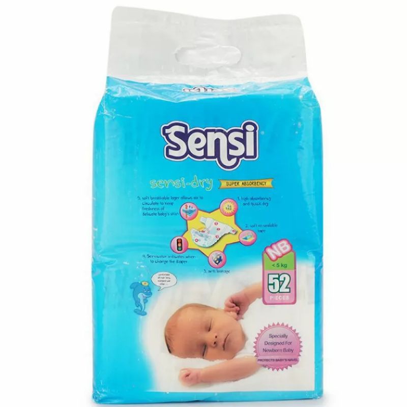 Jual PAMPERS SENSI NEW BORN 52 NB 52 TIPE PEREKAT TAPE | Shopee Indonesia