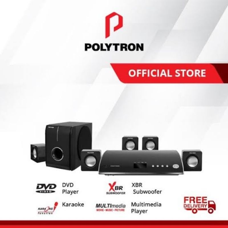 Jual POLYTRON HOME THEATER PHT 138 PHT138 BAGUS SPEAKER SUBWOOFER DVD
