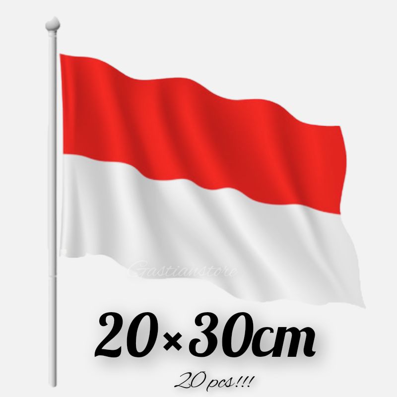 Jual Bendera Merah Putih Ukuran 20×30cm Isi 20pcs Bendera Indonesia Grosir Shopee Indonesia