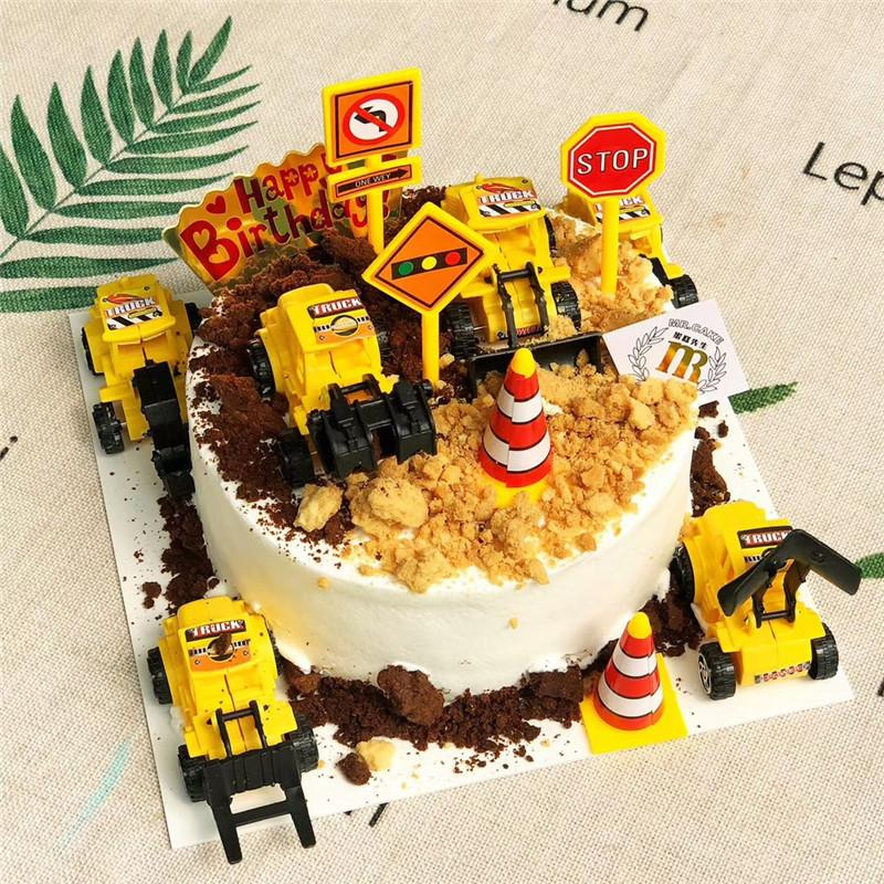 Jual TOPPER KUE HIASAN CAKE ULANG TAHUN PESTA MOTIF KONTRUKSI EXCAVATOR ...