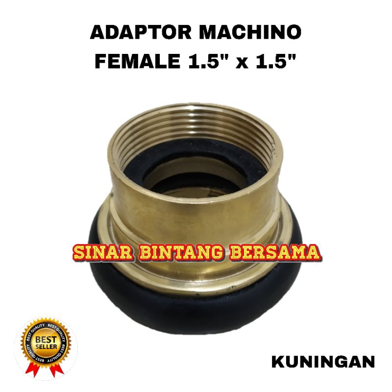 Jual ADAPTOR PEMADAM MACHINO UK 1.5" X 1.5" KUNINGAN | COUPLING TIANG ...