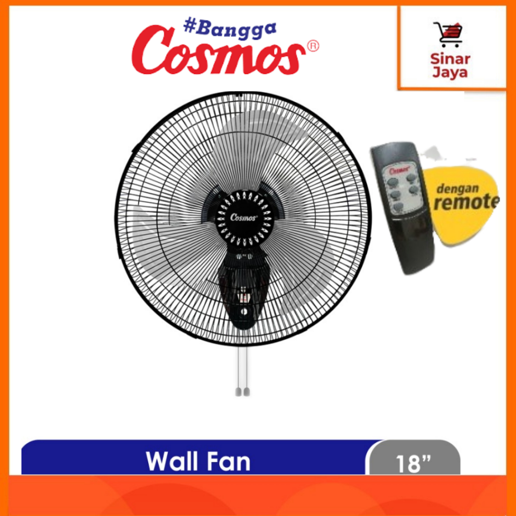 Jual COSMOS WIF-1803 PSR Wallfan Besi + Remote 18 Inci (Kipas Angin ...