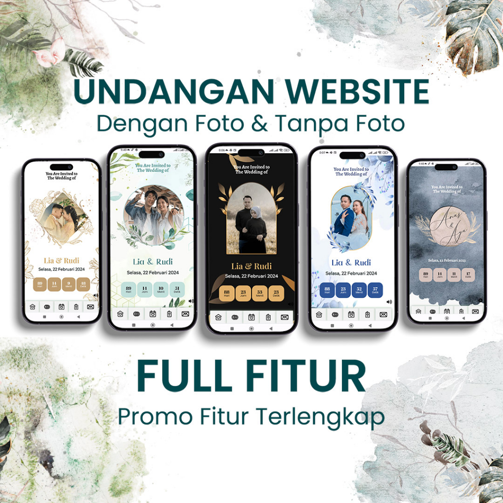 Undangan Digital Website Pernikahan | Undangan Web Online Elegan & Kekinian