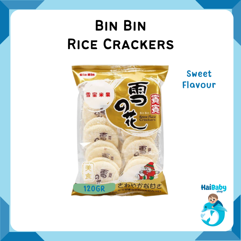 Jual Bin Bin Rice Cracker Snow Kerupuk Biskuit Beras Non MSG 120Gr