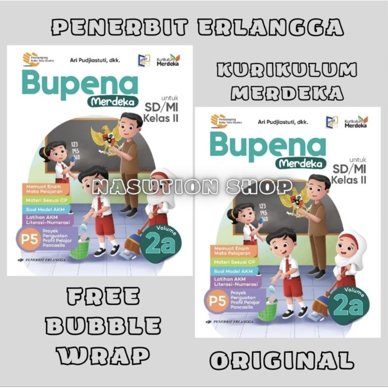 Jual Buku Bupena Merdeka Volume 2A 2B Kelas 2 SD/MI Erlangga Kurikulum ...