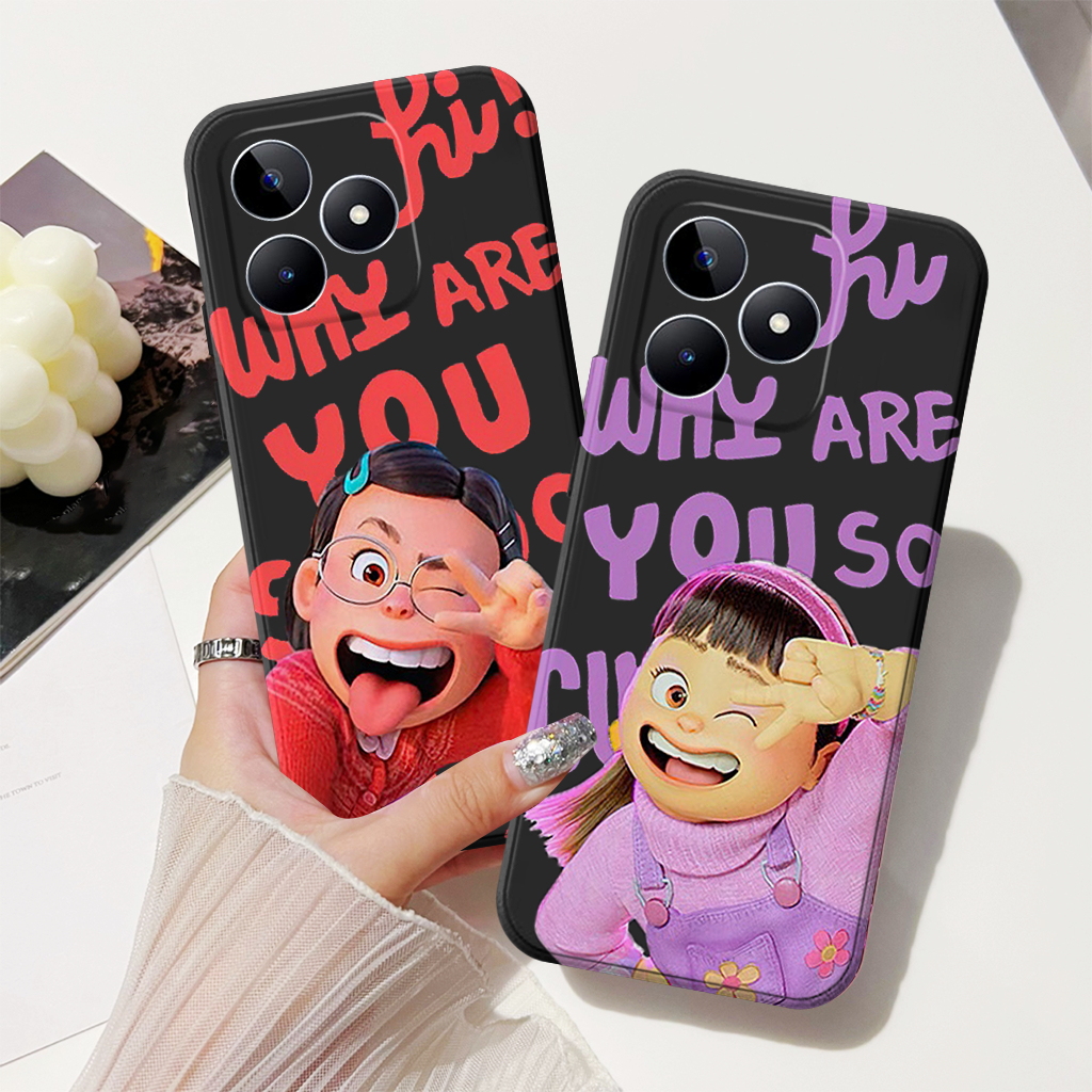 HuiYouMY [3 + 1] 1Pcs Cover + 3Pcs Vetro Temperato per Realme C53- Custodia in Silicone TPU - Case Protezione Cellulare Trasparente Bumper 9H Pellicola Protettiva