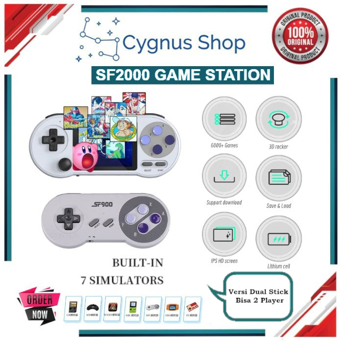 Jual Handheld SF2000 Game Station Game Console Player Mini Portable