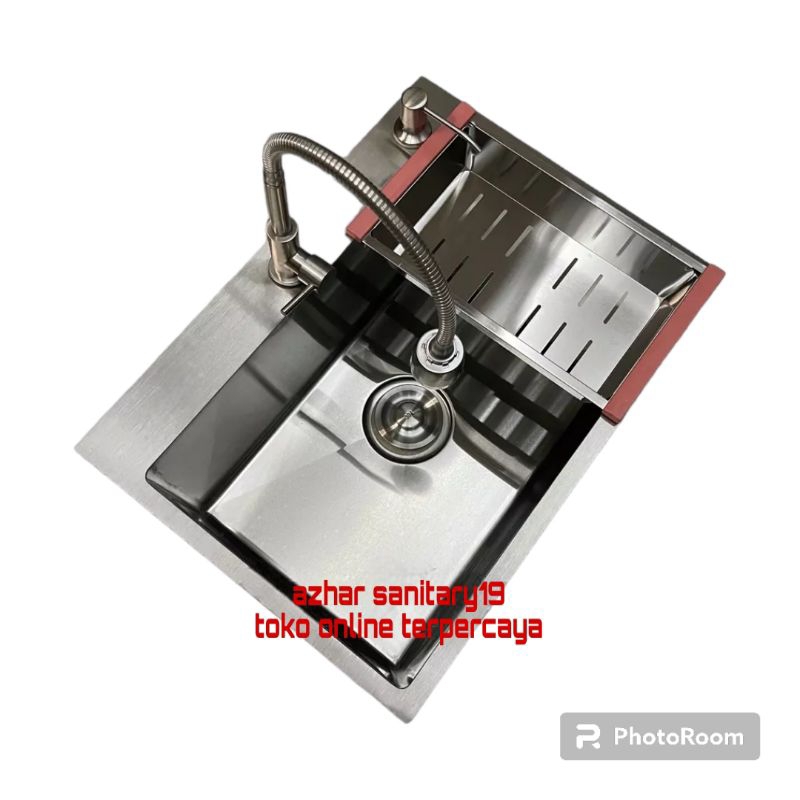 Jual Paket Lengkap Kitchen Sink Stainless Kran Fleksibel Stainless Sus Bak Cuci