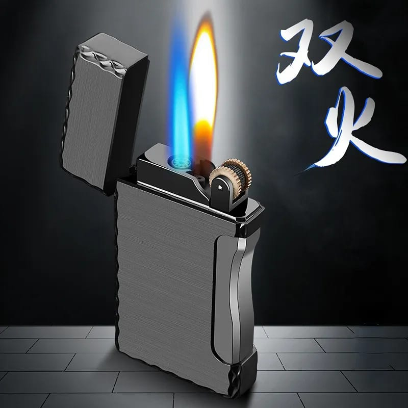 Jual korek api roda gas lighter viral unik 2in1 bara las atau api lilin ...