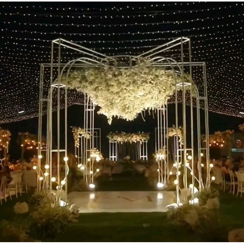 Jual gazebo lorong/ pergola jalan dekorasi pelaminan terbaru Shopee