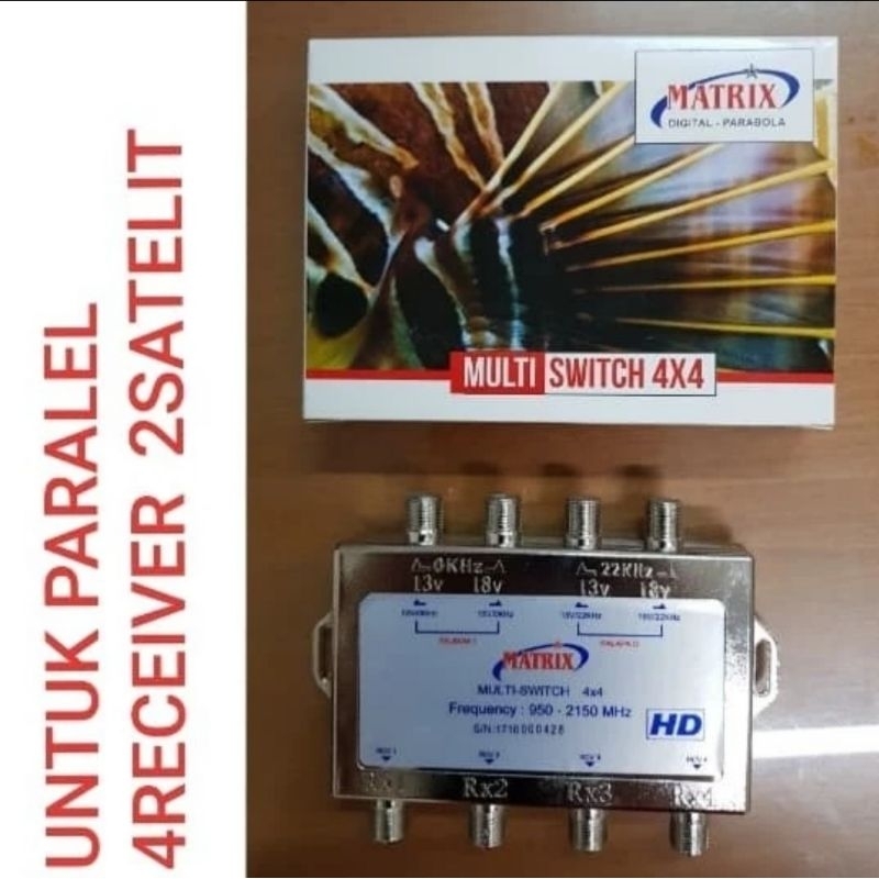 Jual multiswitch 4x4 matrix (2satelit 4 receiver atau 4tv) | Shopee ...