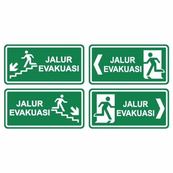 Jual Unik Rambu Plang Papan K3 Jalur Evakuasi 40cm x 20cm Plat ...