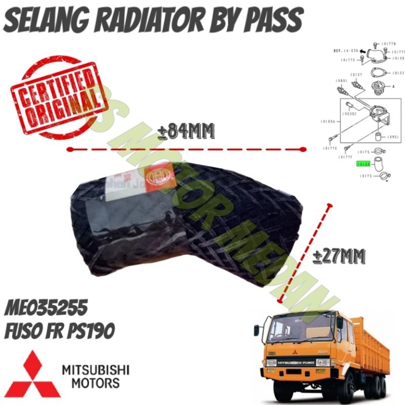 Jual SELANG RADIATOR BY PASS FUSO FIGHTER PS190 ME035255 | Shopee Indonesia
