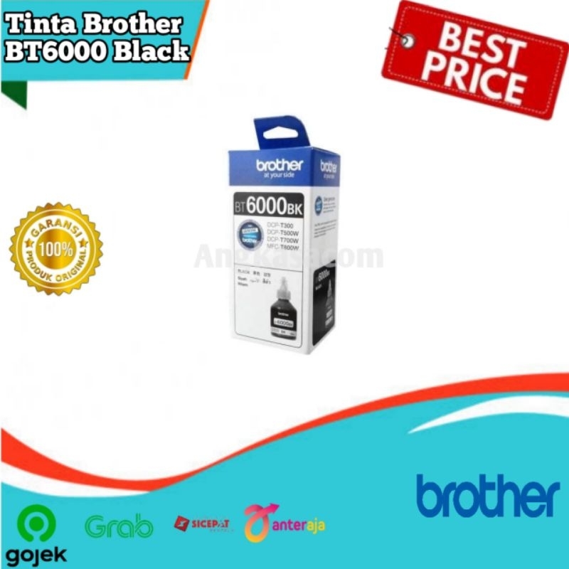 Jual Tinta Brother BT6000 BK Black Original Ink Bottle | Shopee Indonesia