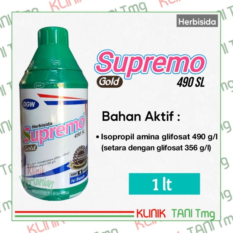 Jual Supremo Gold 490sl 1 Liter Herbisida Sistemik Obat Rumput