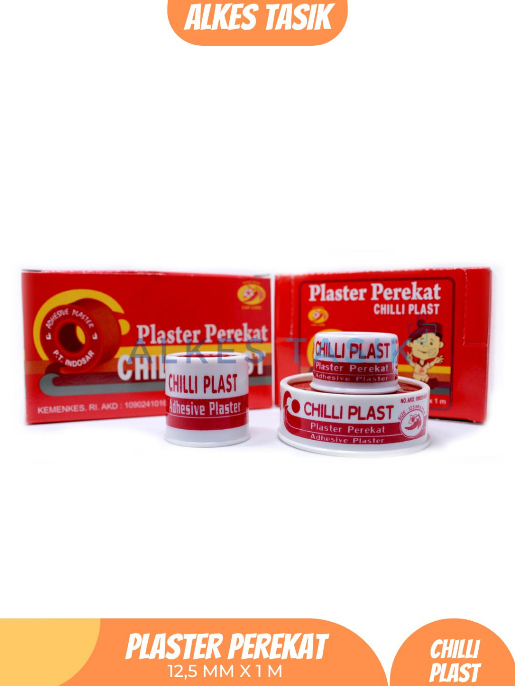 Jual Plester Chilli Plast 1.25 Cm x 1 M I Plester Perekat Roll Kain ...