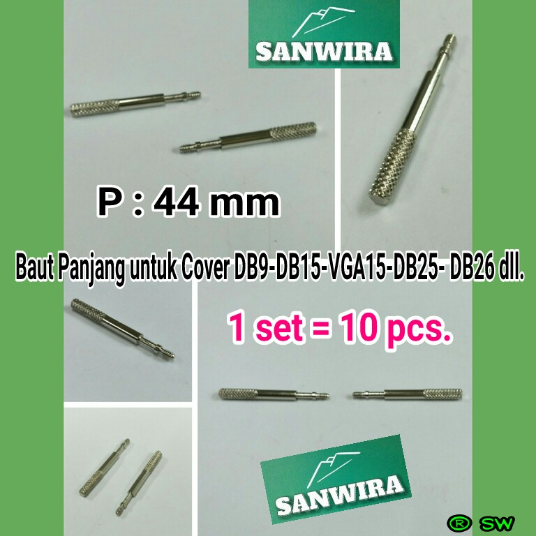 Jual Baut Panjang untuk cover DB9 DB15 VGA15 DB25 DB26 / Baut Panjang 1 ...