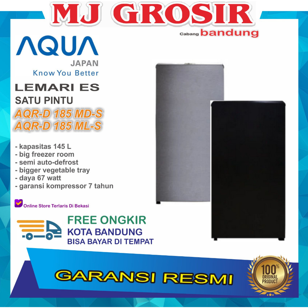 Jual Kulkas Aqua Japan Aqrd Lemari Es Pintu Aqrd Mds Aqrd Mds Shopee Indonesia