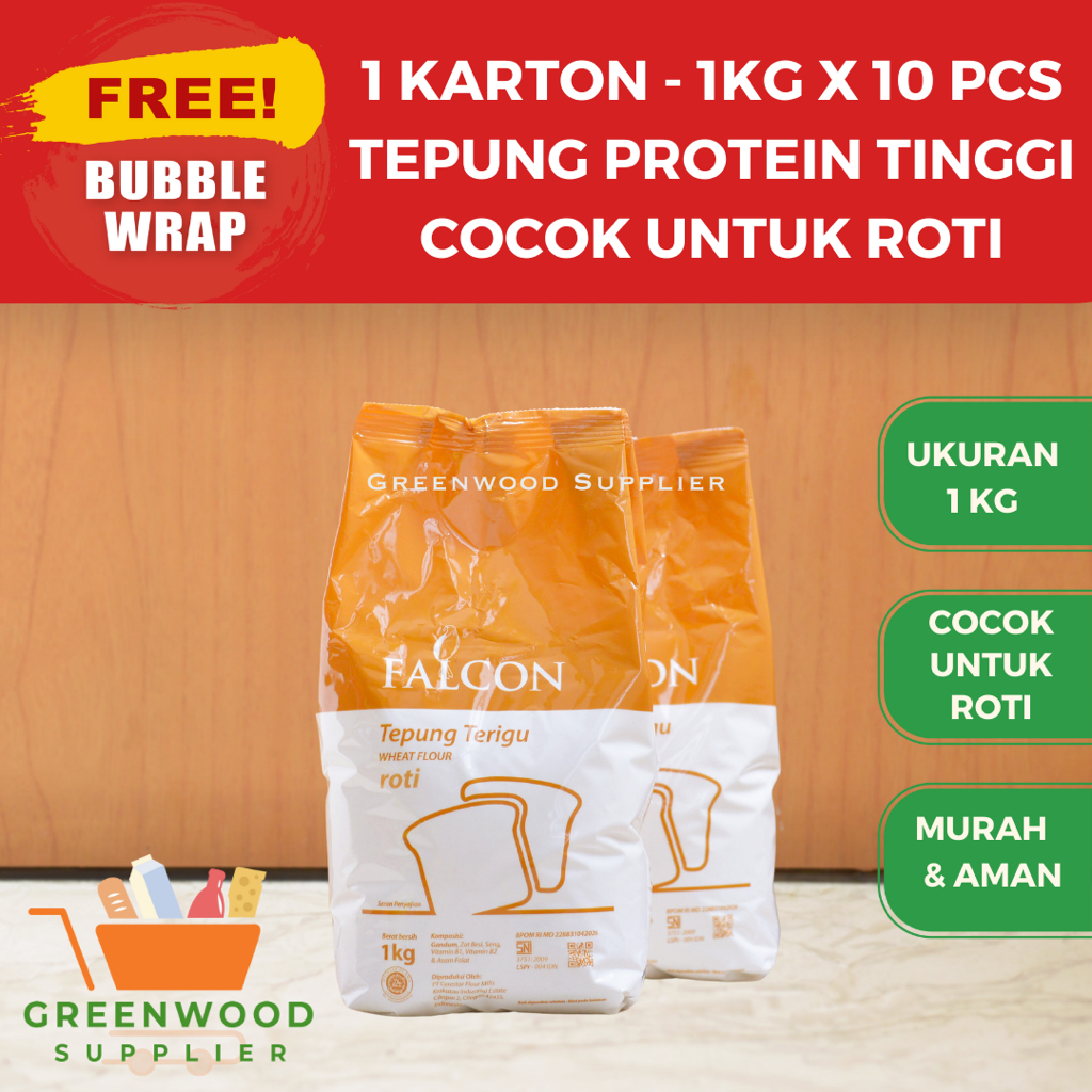 Jual Falcon Tepung Terigu Khusus Roti - 1 KARTON (GOJEK / GRAB ...