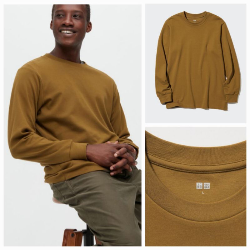 jual-uniqlo-kaos-soft-touch-35-brown-baru-asli-original-shopee-indonesia