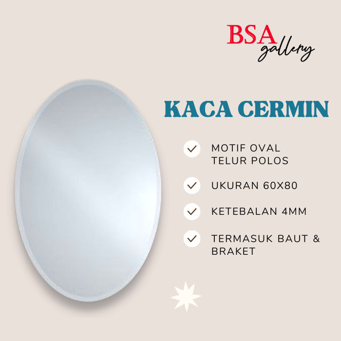 Jual Cermin Kamar Mandi Oval Polos Kaca Cermin Bevel Oval Telur X Shopee Indonesia