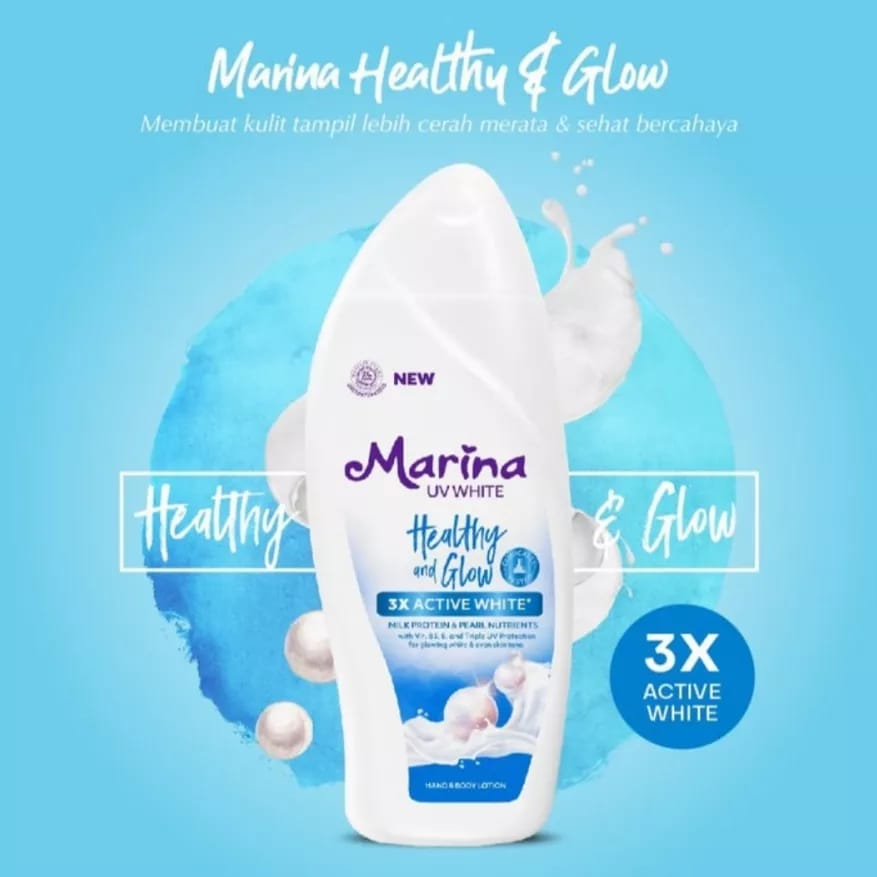 Jual MARINA Hand & Body Lotion UV White 92ml 95ml 185ml 188ml 190ml 313ml 335ml 460ml Body