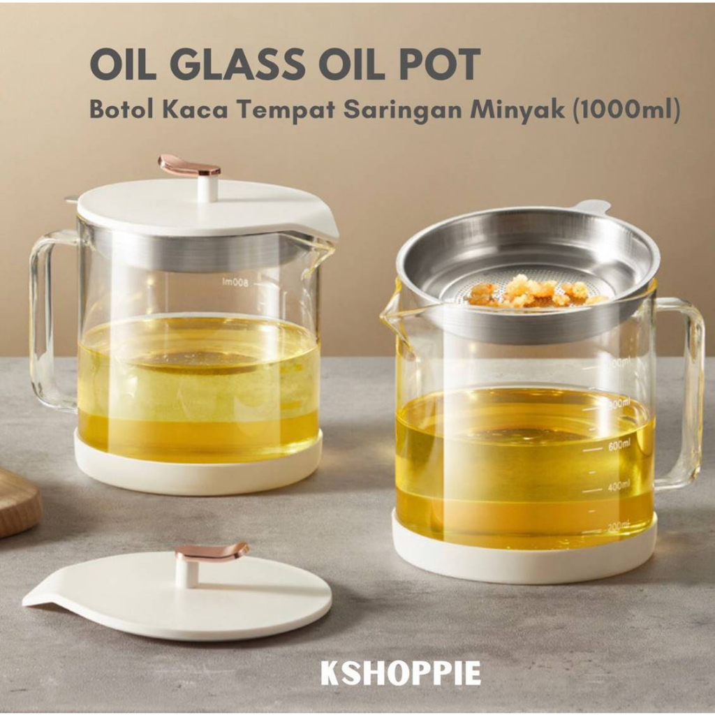 Jual Oil Pot / Tempat Minyak Goreng / Saringan Minyak 1000ml / Wadah