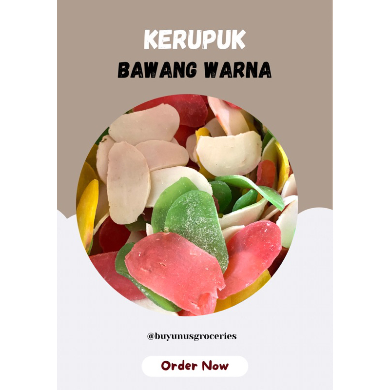 Jual Kerupuk Bawang Warna Cap Tiga Burung G G Shopee Indonesia