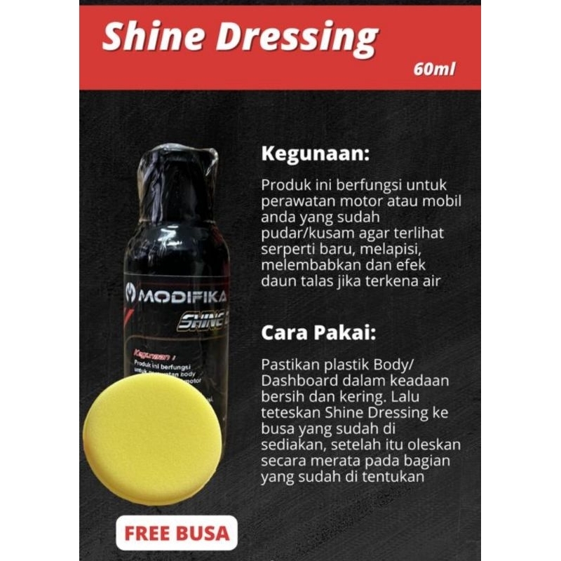 Jual Cairan Pengkilap Body Kasar Dashboard Spakbor Motor Shine Dressing ...