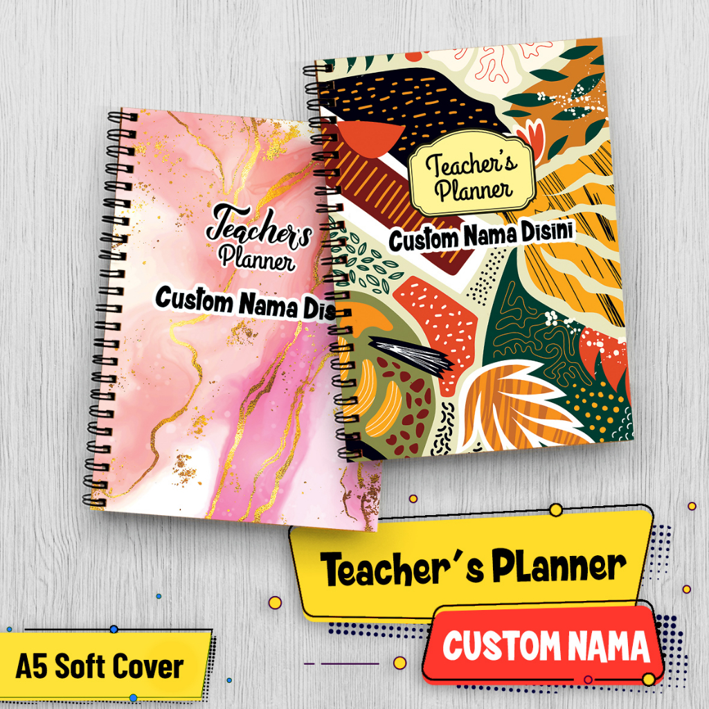 Jual 𝗧𝗘𝗔𝗖𝗛𝗘𝗥 𝗣𝗟𝗔𝗡𝗡𝗘𝗥 𝗔𝟱 CUSTOM NAMA DI COVER Shopee Indonesia