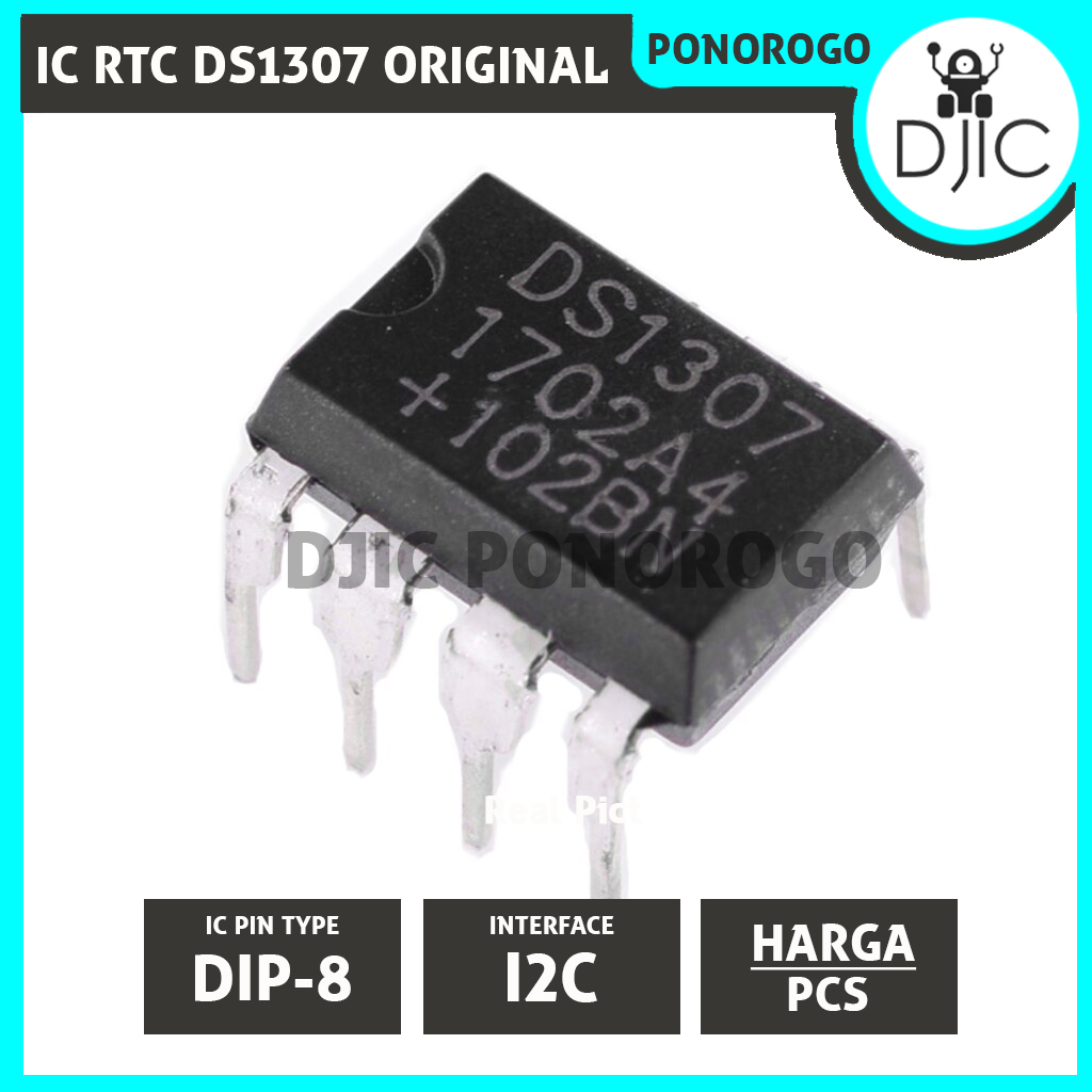 Jual IC RTC DS1307 DIP 8 SERIAL I2C INTERFACE ORIGINAL MAXIM | Shopee ...