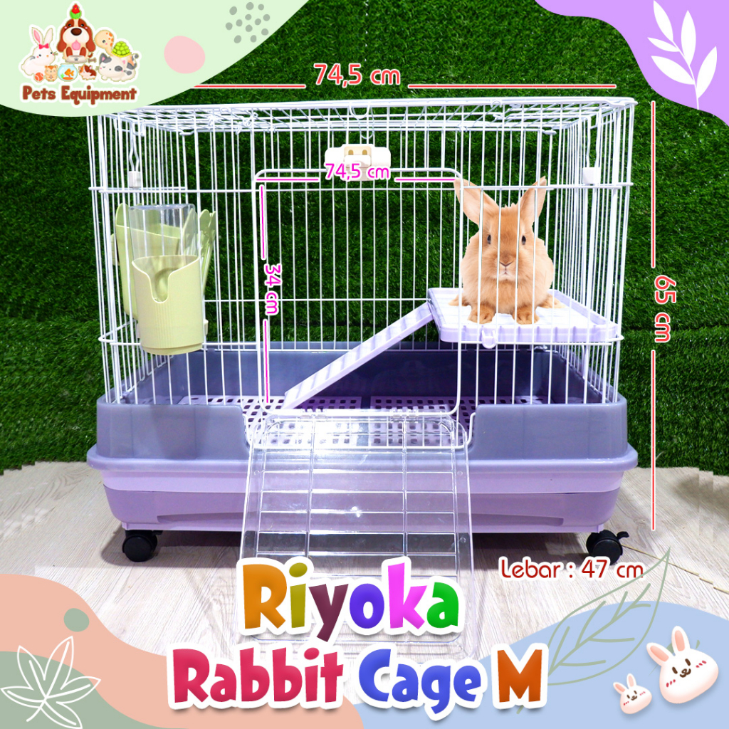 Jual RIYOKA RABBIT CAGE M/kandang premium kelinci guinea pig anjing ...