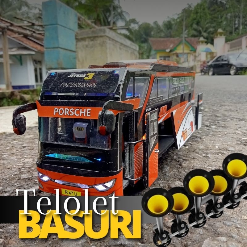 Jual Miniatur Bus Subur Jaya Oren | Miniatur Bus Full Strobo | Miniatur ...