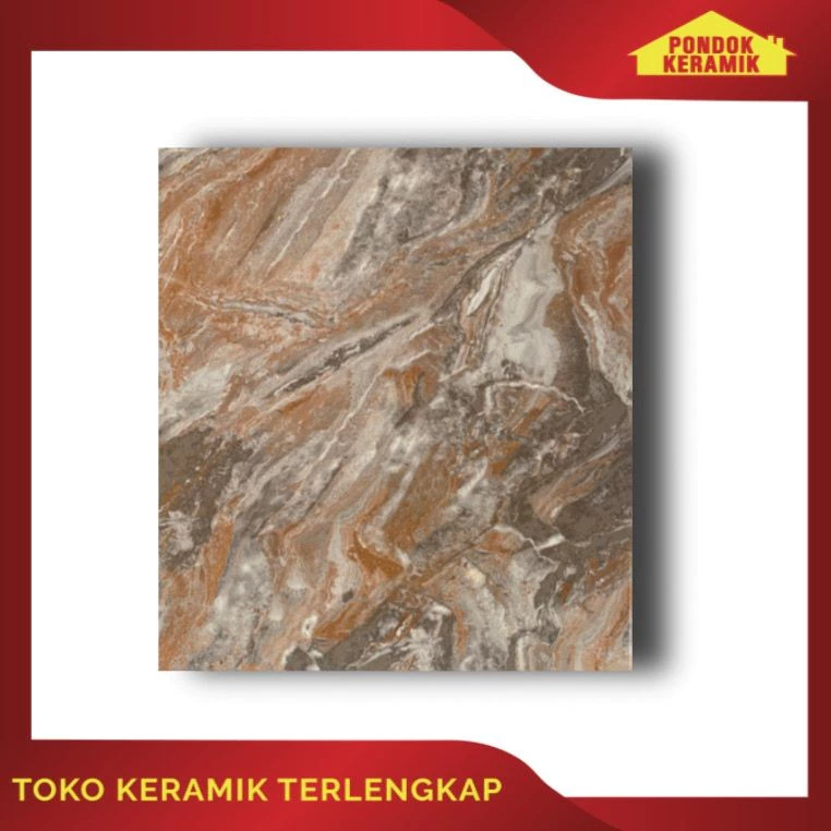 Keramik Lantai Massimo 60x60 Tibet M Brown / Motif Marble