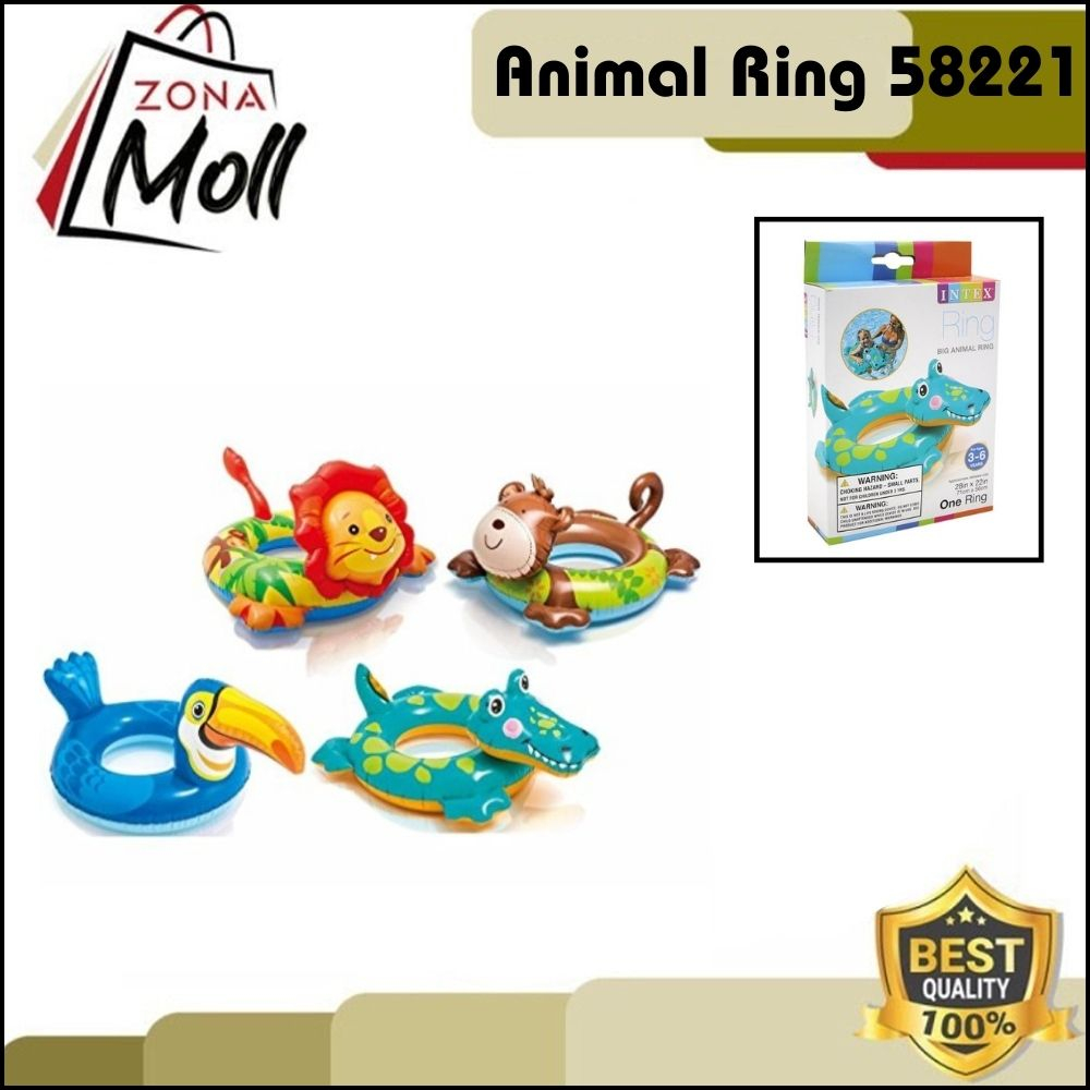 Jual Ban Renang Anak Intex Deluxe Animal Ring 58221 Pelampung Berenang ...