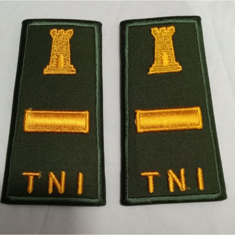 Jual pangkat pdh zeni letda lettu kapten sttap lis merah | Shopee Indonesia