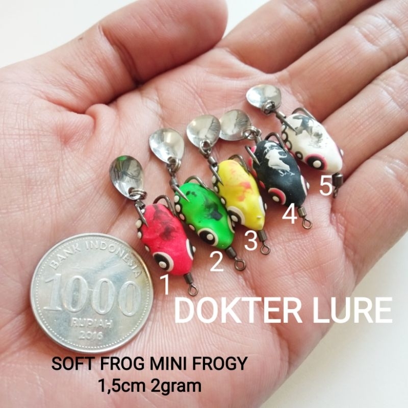 Jual UMPAN SOFT FROG MINI FROGY 1.5cm 2gram Lure Gabus UL Chana ...