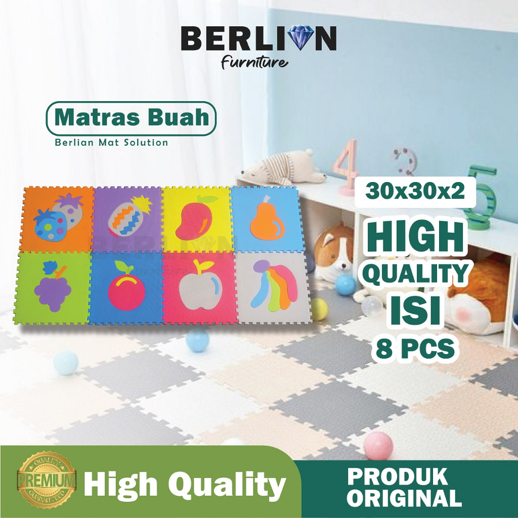 Jual Matras Puzzle Buah 30 x 30 Tbl 2 Cm isi 8 Pcs / Alas Lantai Jual Matras Puzzle Buah 30 x 30 Tbl 2 Cm isi 8 Pcs / Alas Lantai