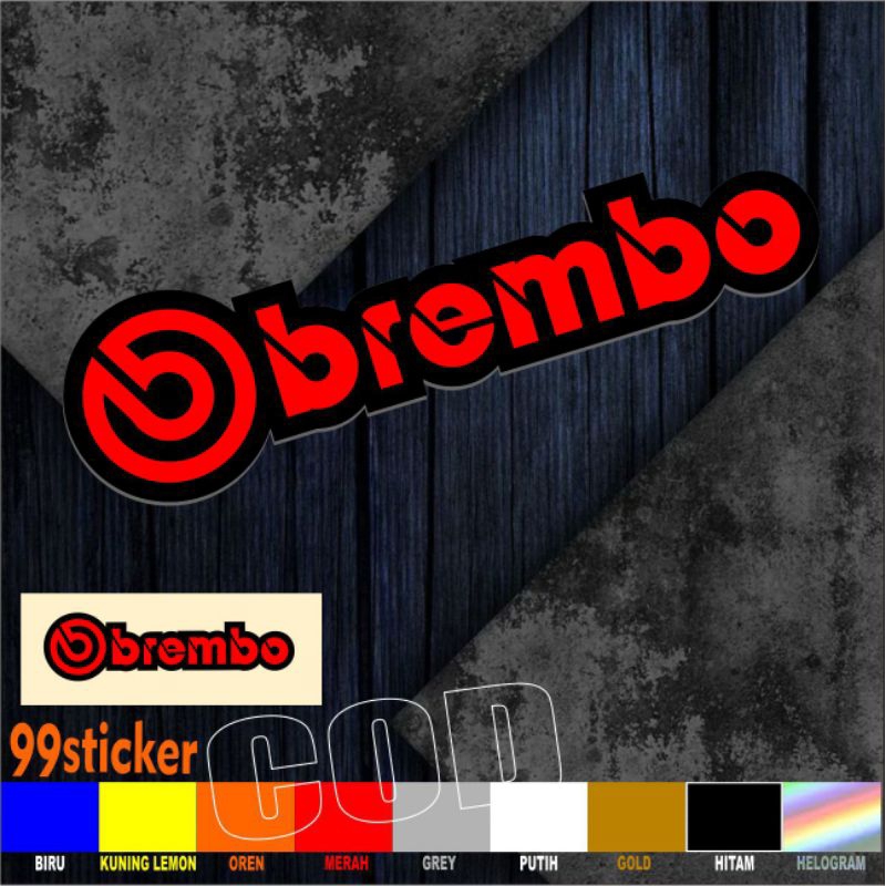 Jual sticker brembo 2D, cutting sticker | Shopee Indonesia