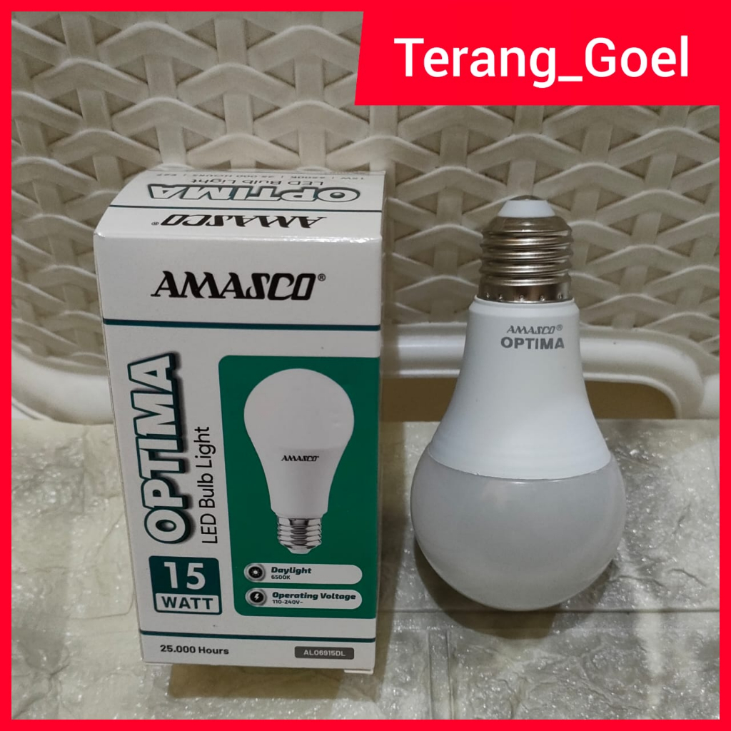 Jual LED AMASCO OPTIMA 15 WATT CAHAYA PUTIH / LED BULB AMC OPTIMA 15 ...