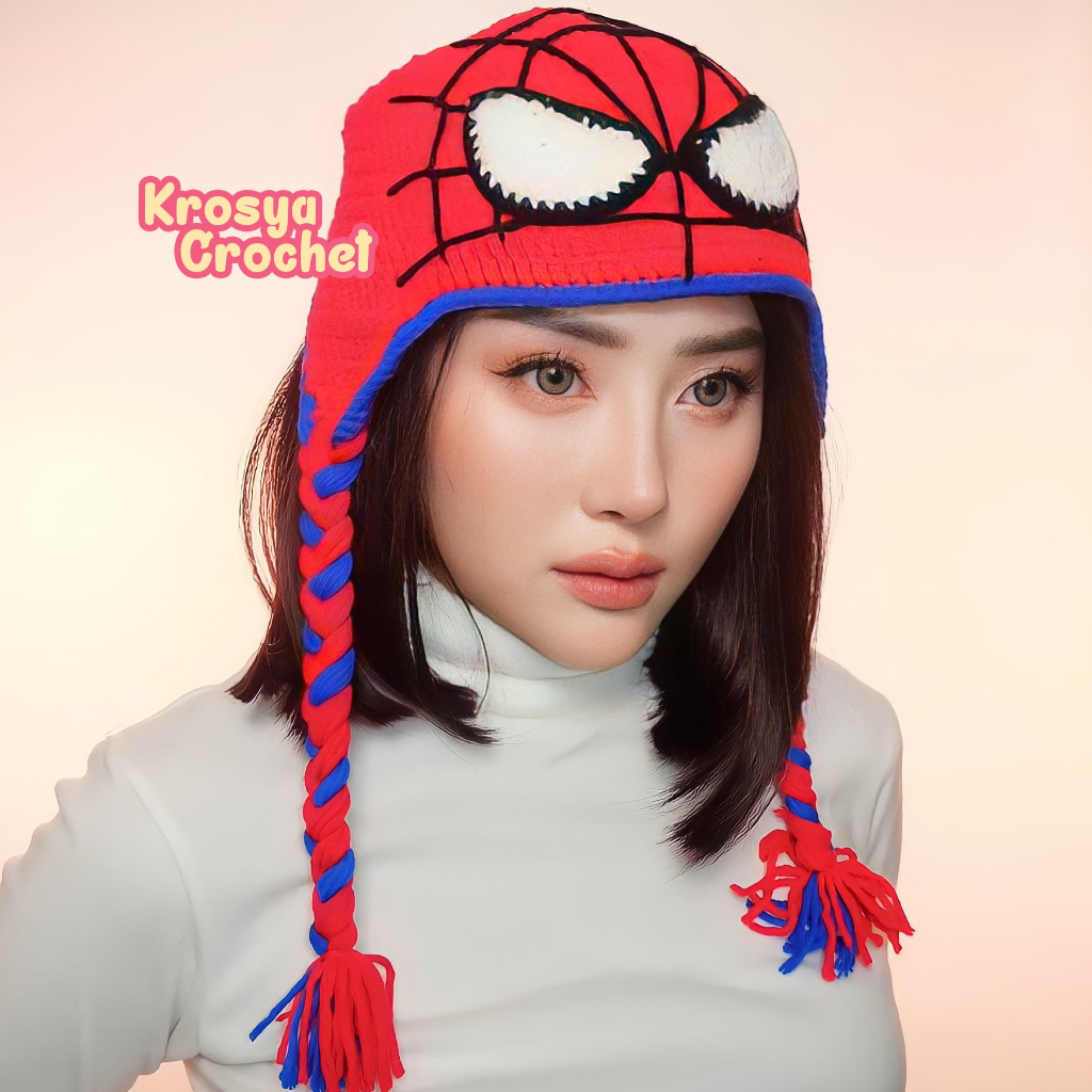 Marvel Spider-Man Mayday Inspired Crochet Peruvian Beanie  display picture 1