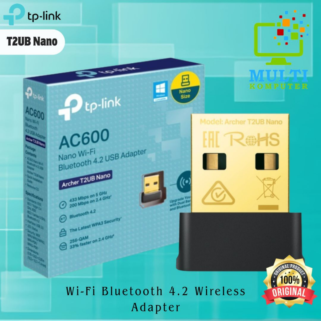 Jual Tp-Link Archer T2UB Nano 600Mbps Wi-Fi Bluetooth 4.2 Wireless ...