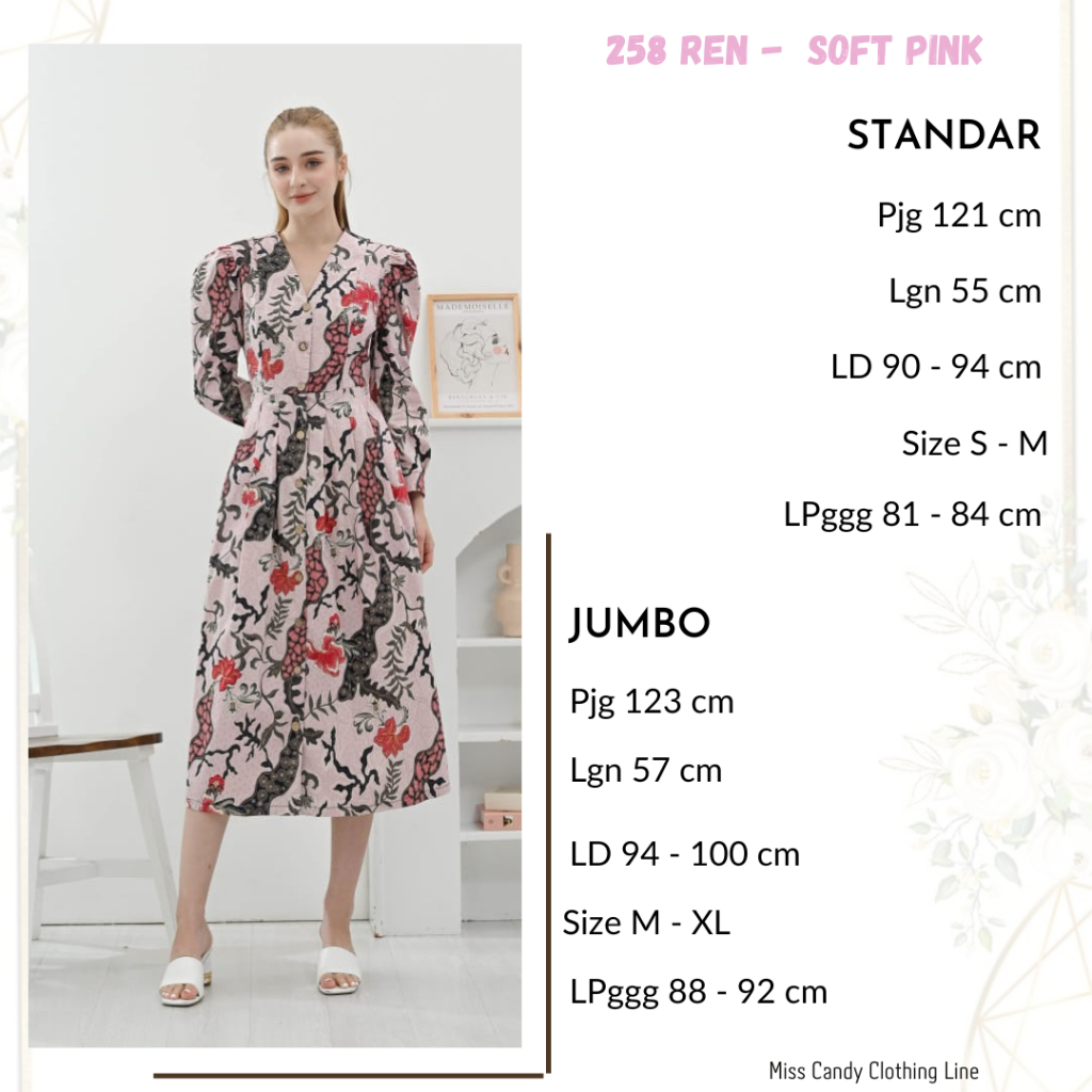 Jual Maxi Long Dress Batik Manopo Kancing 258 JM UBI MTS DNA AYU JCO ...