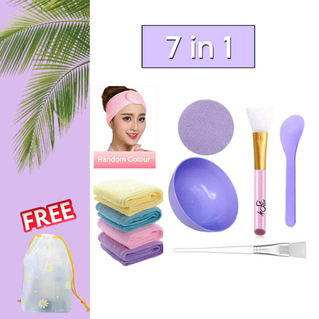 Jual [FREE POUCH]Set 11 in 1 Mangkok Masker Wadah Tempat Masker Alat