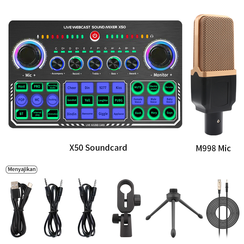 Jual Onered X Soundcard Audio Usb External Soundcard Mic Mixer Bluetooth For Phone Pc