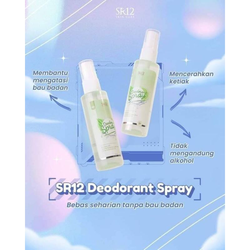 Jual Deodorant Spray SR12 Ampuh Atasi Bau Badan Keringat berlebih dan
