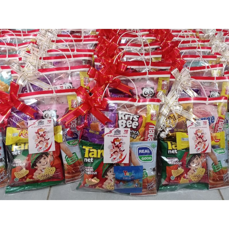 PAKET SNACK ULANG TAHUN PRAKTIS ELEGAN - RL/SNACK ULTAH/GOODIE BAG/BINGKISAN ULTAH/SUVENIR ULTAH