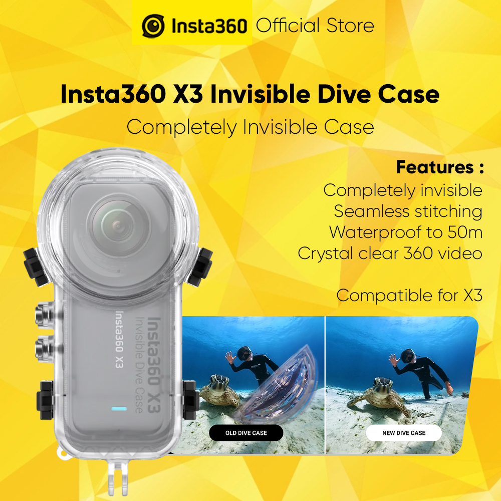 Jual Insta360 X3 Invisible Dive Case Housing/ Casing Waterproof Kamera ...