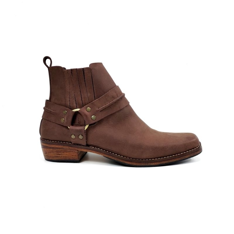 Jual M&T - Sepatu Boots Cowboy Pria Vintage Crazy Horse Leather ...